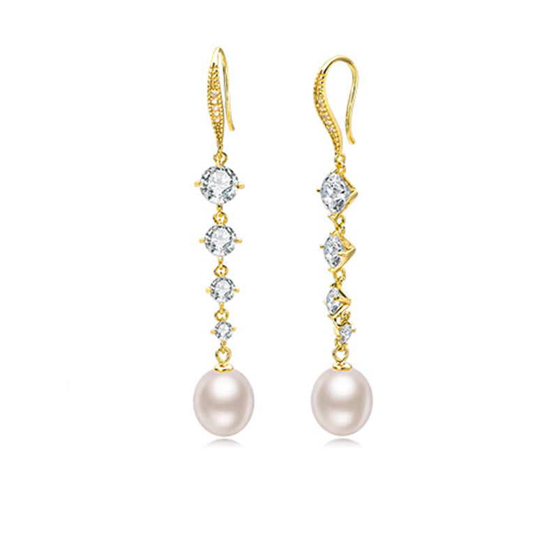 Baroque Pearl Zirconia Earrings