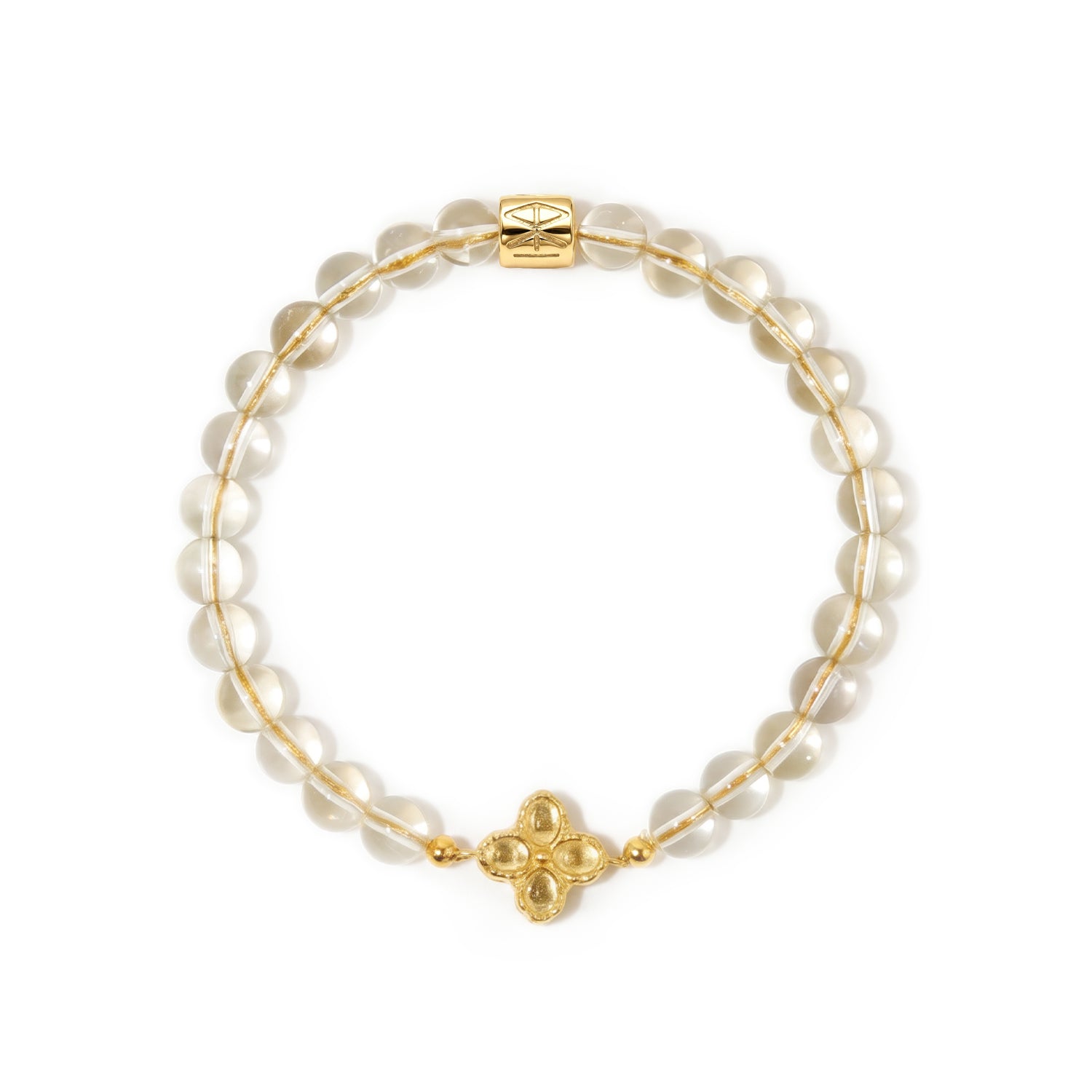 Lemon Citrine Lucky clover Bracelet