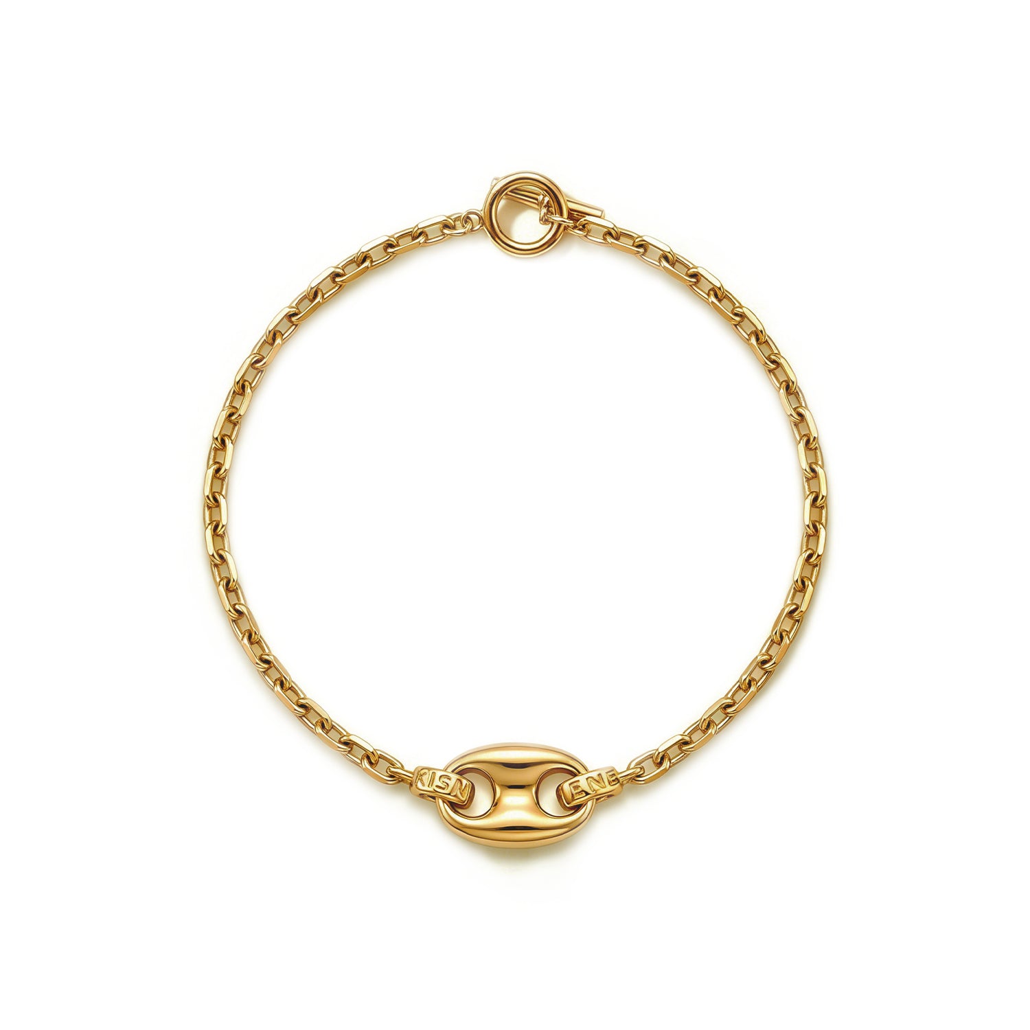 Gold Plated Signature Chain Bracelet