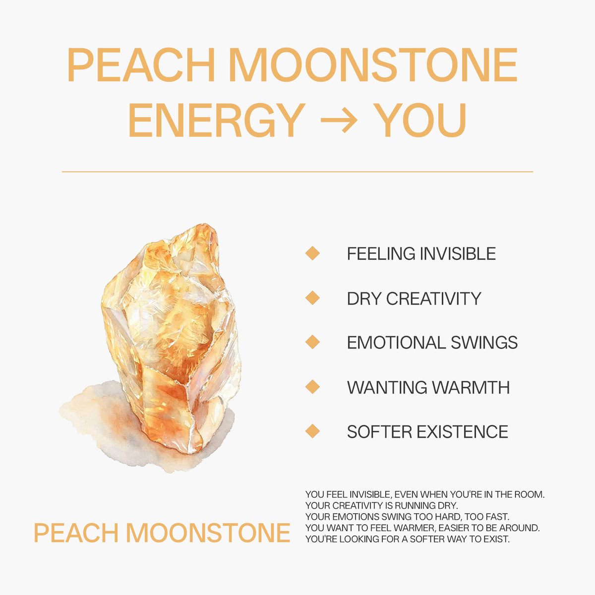 Peach Moonstone Bee Bracelet