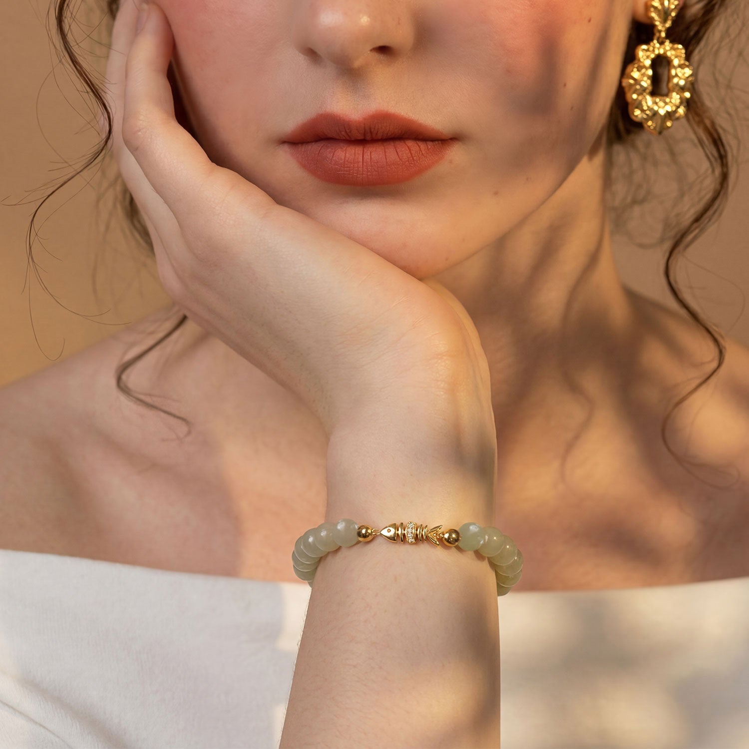 Jade Fishbone Bracelet