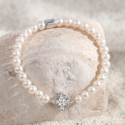 Sterling Silver Pearl Crest Bracelet