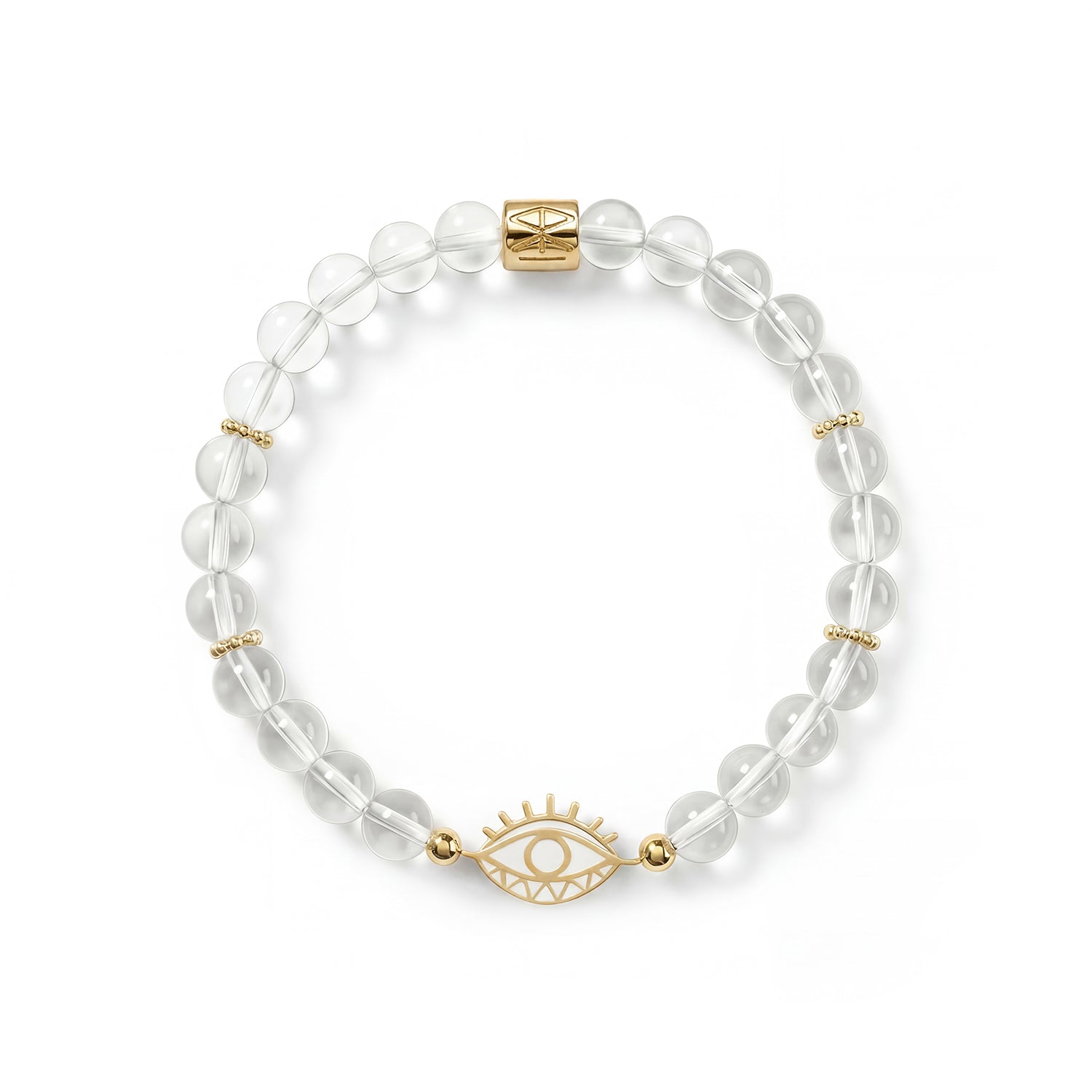 Clear Quartz Evil Eye Bracelet