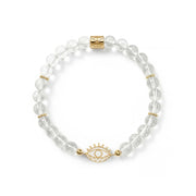 Clear Quartz Evil Eye Bracelet