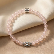 Rose Quartz Lucky Symbol Bracelet
