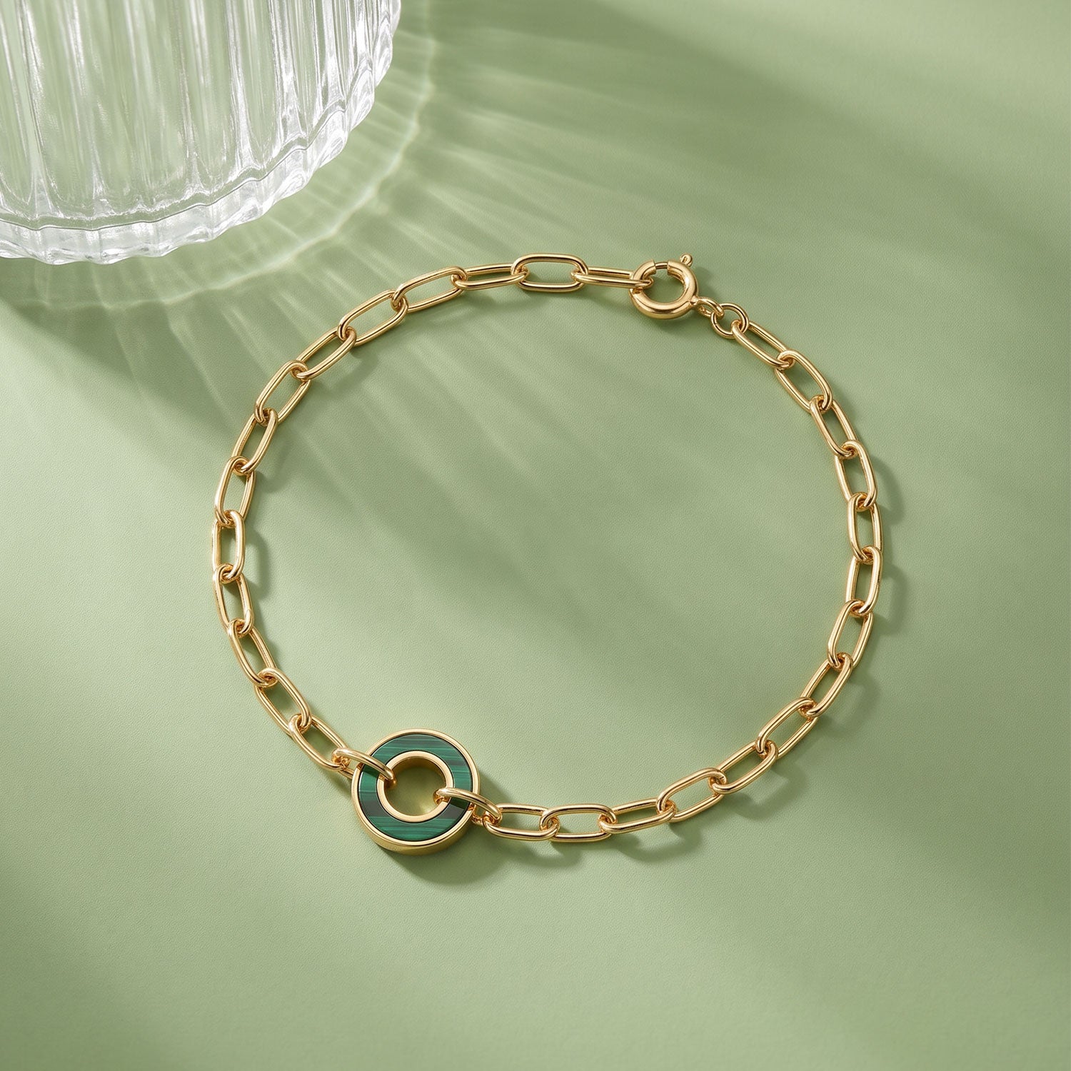 Malachite Chain Bracelet