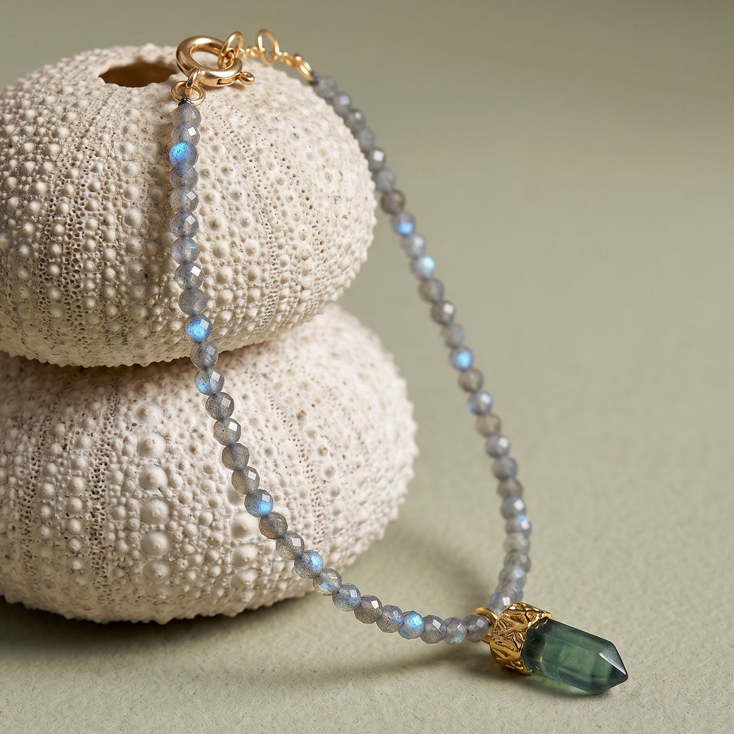 Moonstone Crystal Pendant Necklace