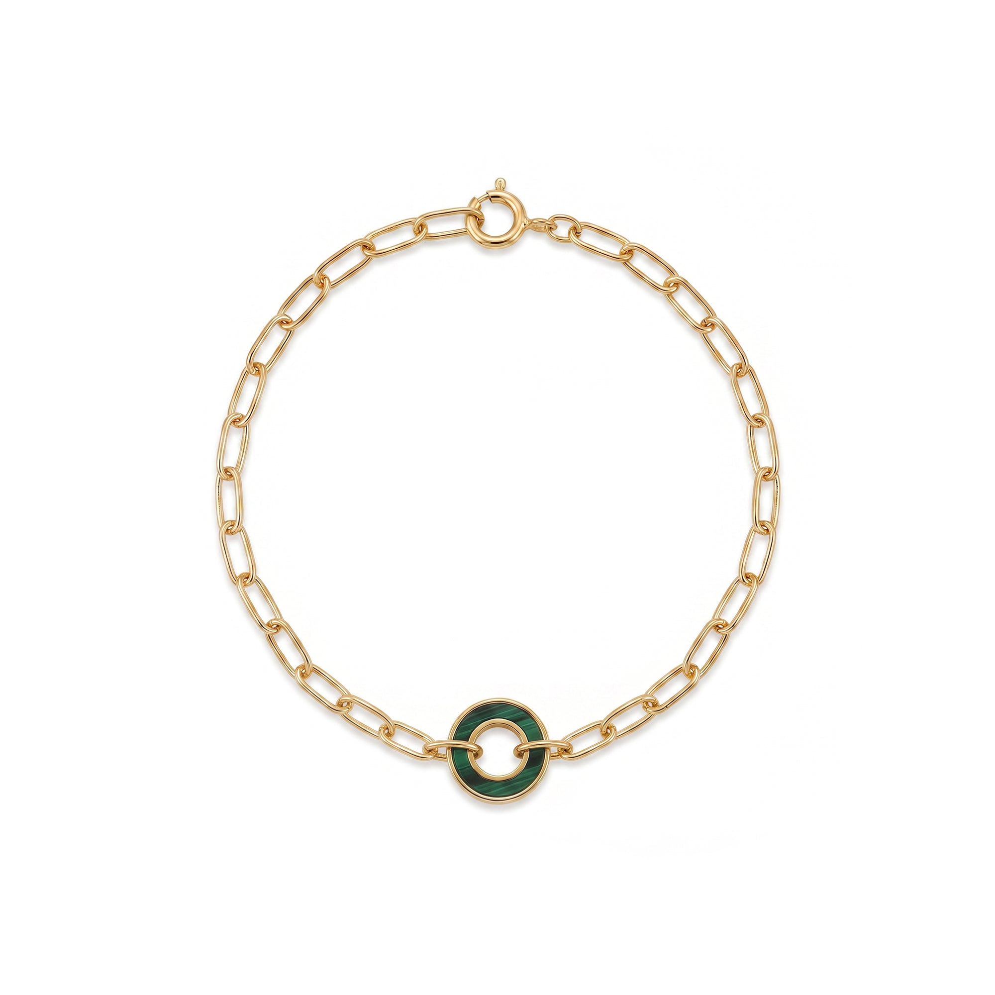 Malachite Chain Bracelet