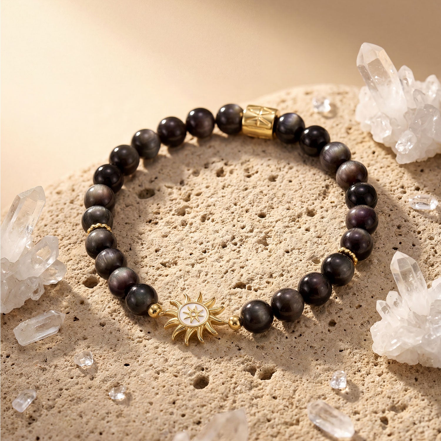 Obsidian Sun Bracelet