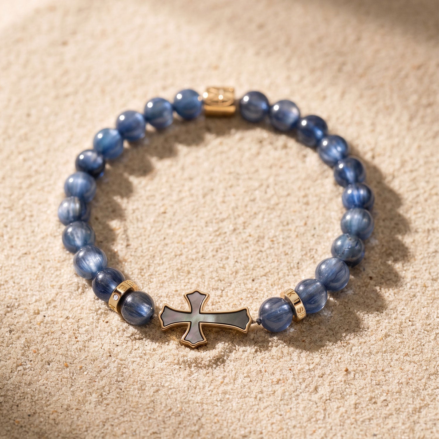 Kyanite Cross Bracelet