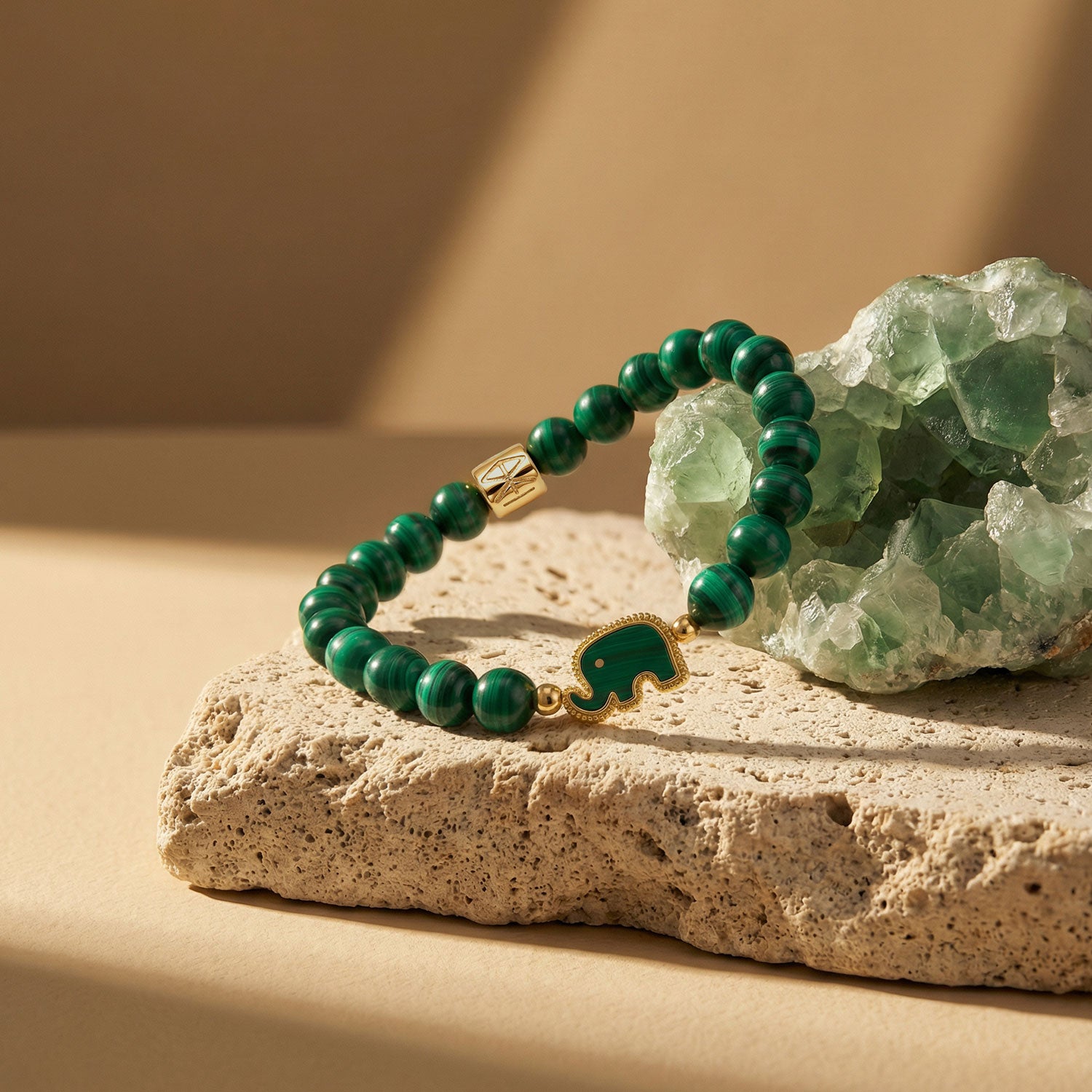 Malachite Elephant Bracelet