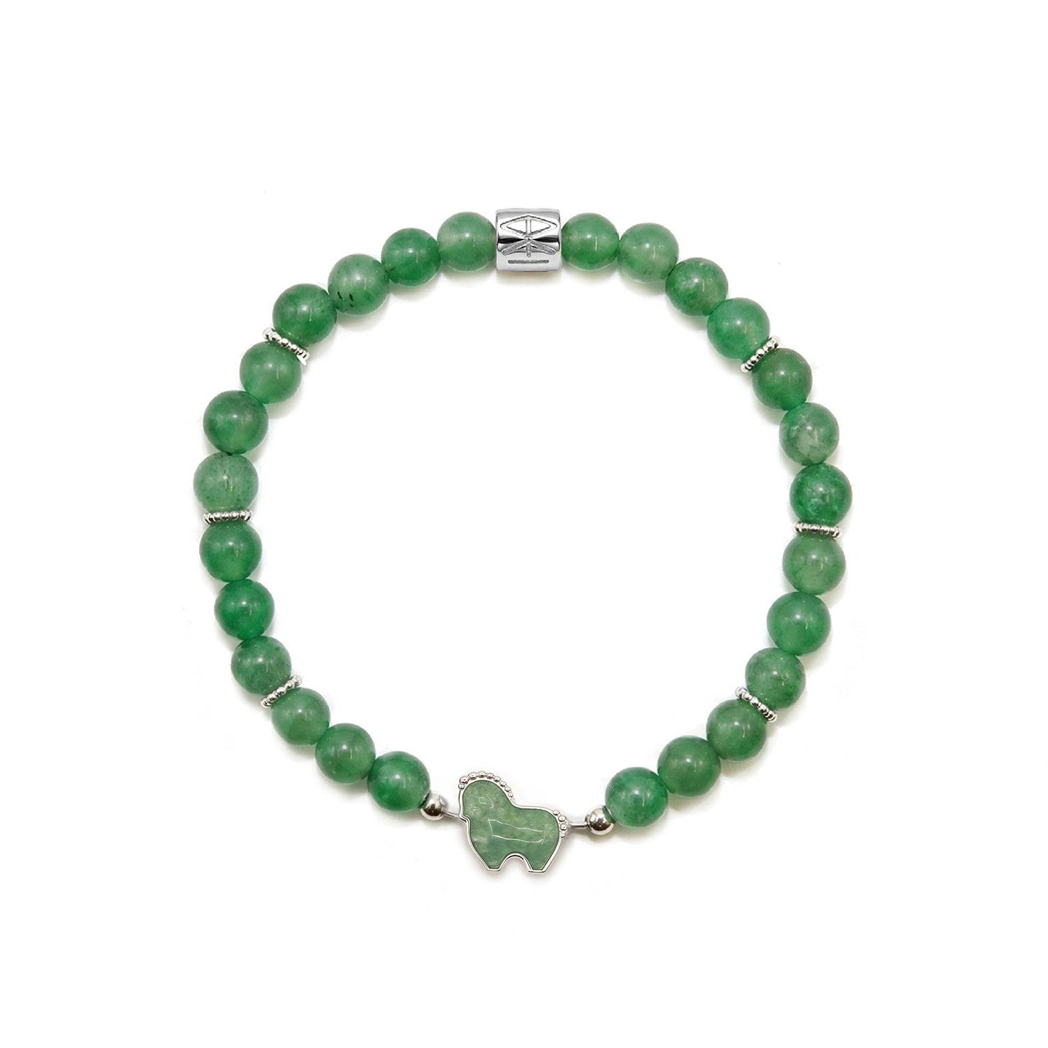 Green Agate Horse Bracelet