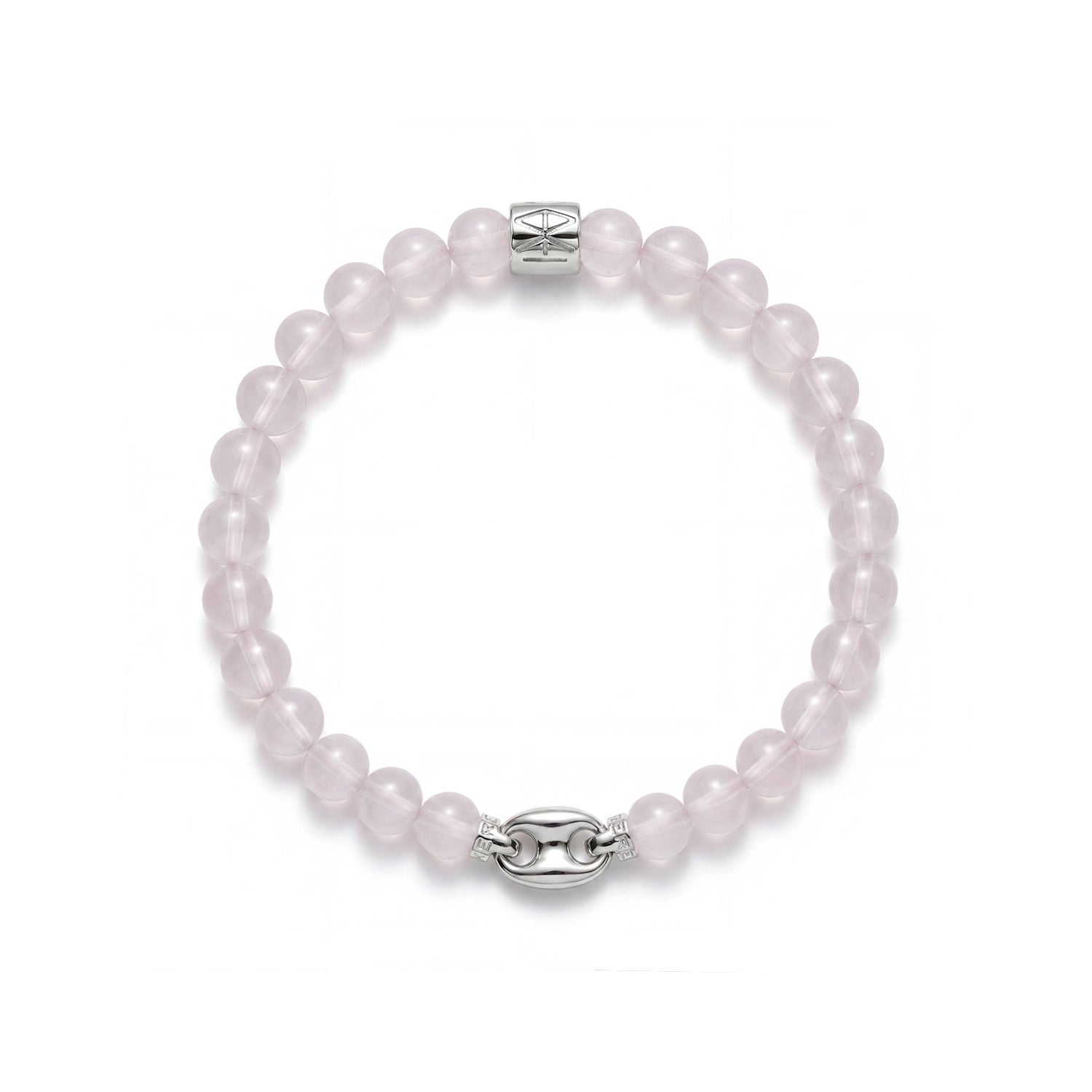 Rose Quartz Lucky Symbol Bracelet