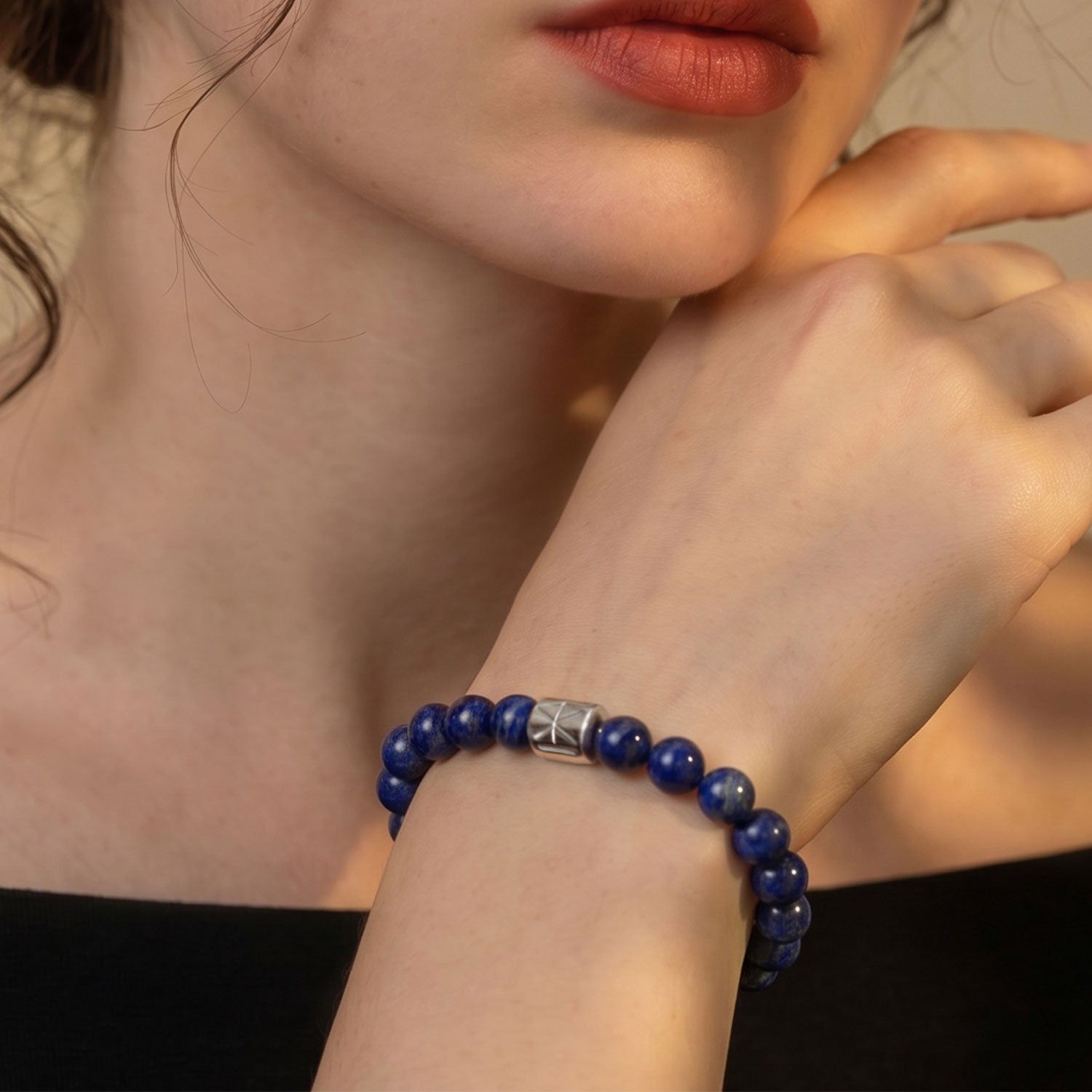 Lapis Lazuli Logo Bracelet