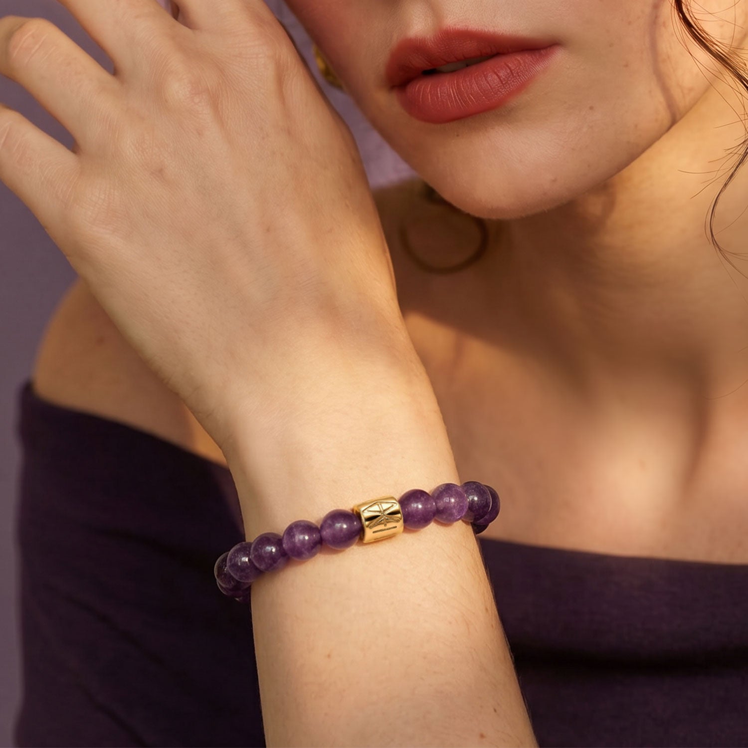 Amethyst Logo Bracelet