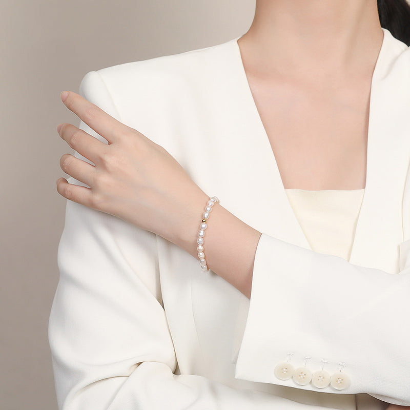 Harmony Verse · Seven Awareness | White Agate Bracelet