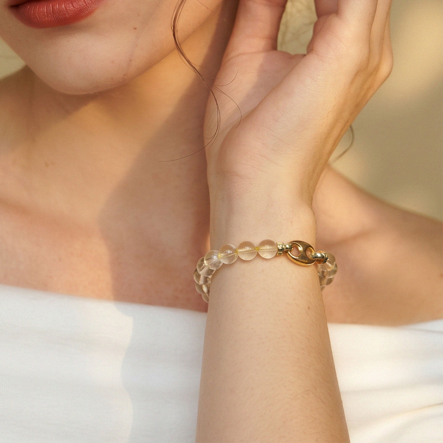 Lemon Citrine Lucky Symbol Bracelet