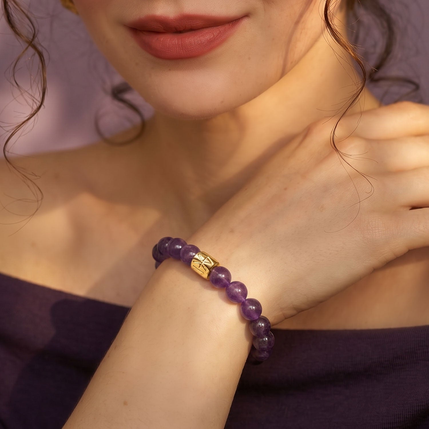 Amethyst Logo Bracelet