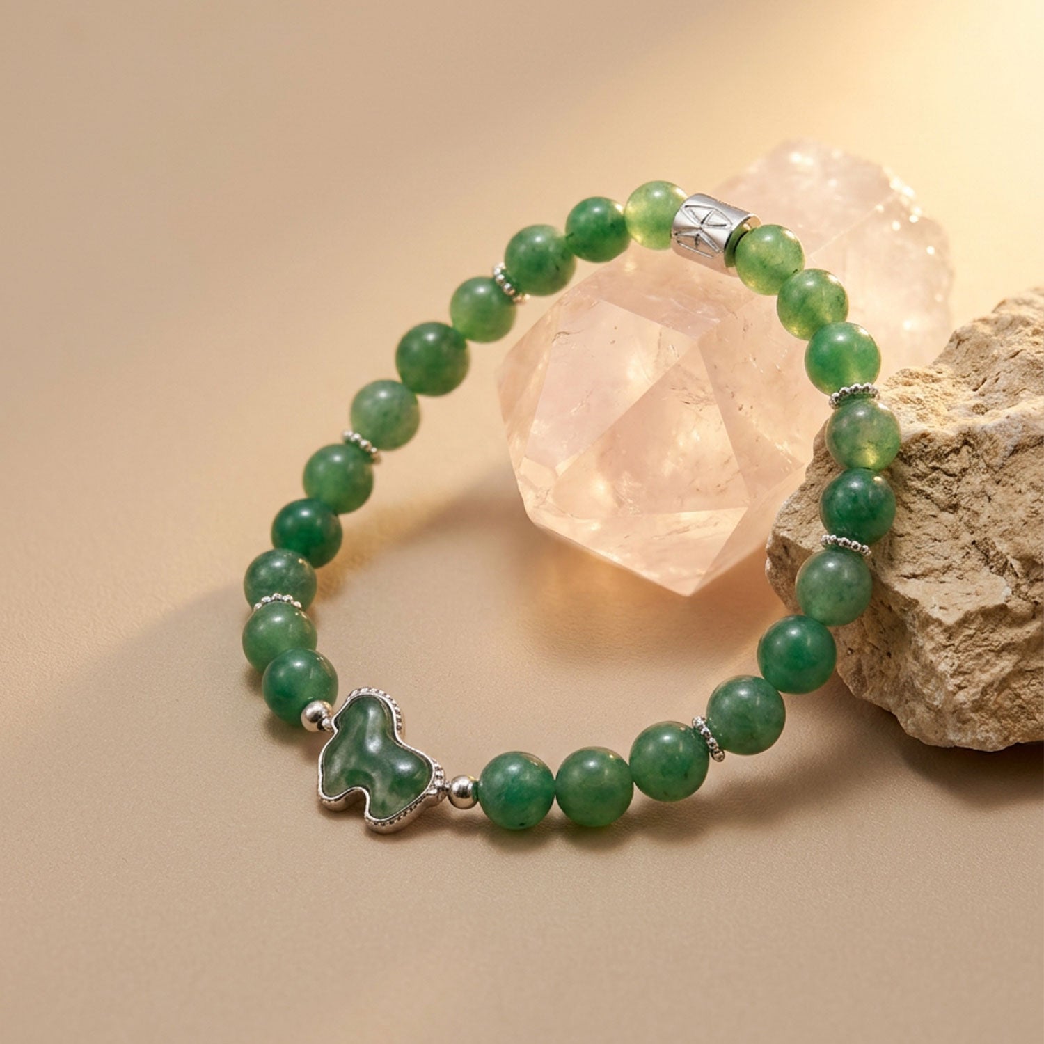 Green Agate Horse Bracelet
