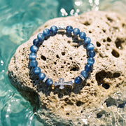 Silver Kyanite Cross Bracelet