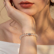 Clear Quartz Logo Bracelet