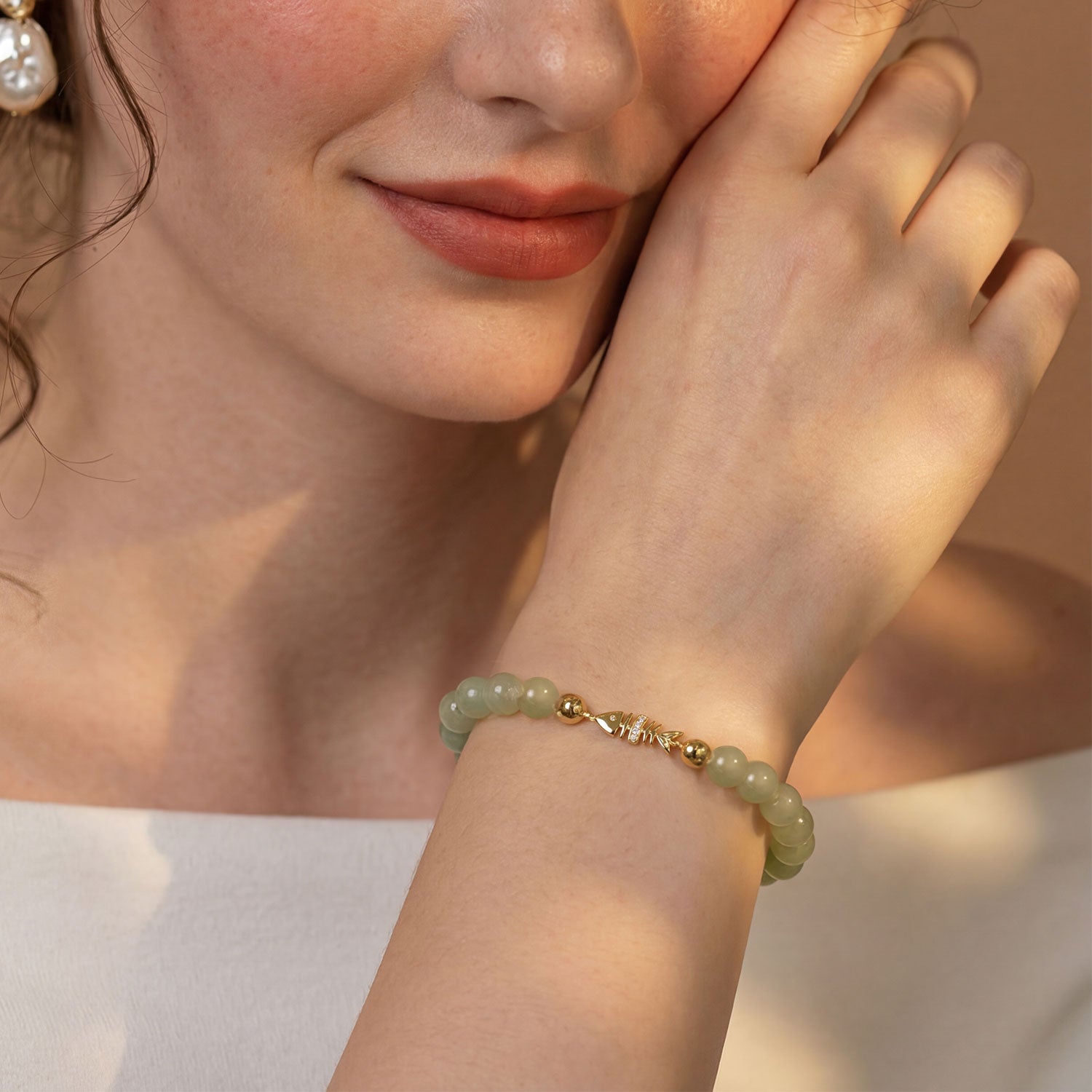 Jade Fishbone Bracelet