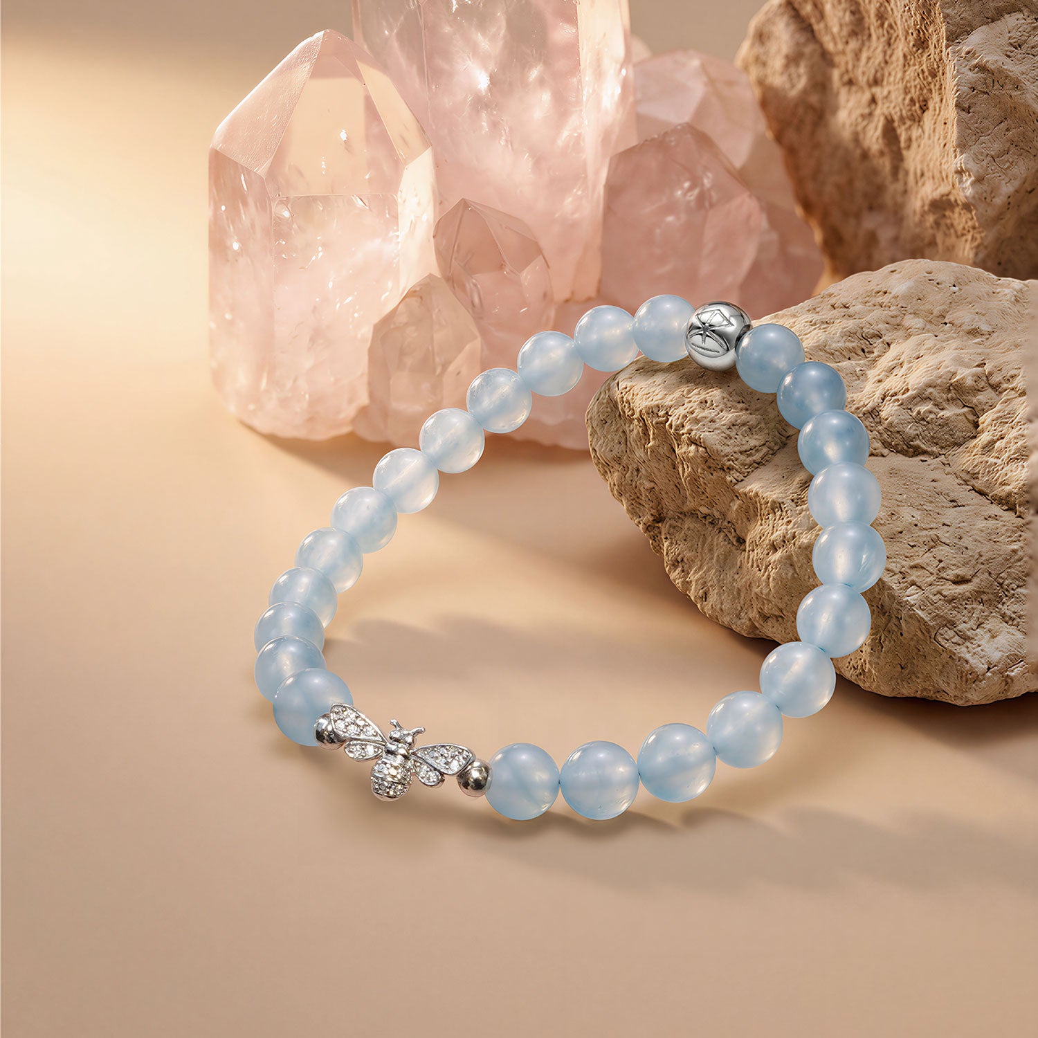 Aquamarine Bee Bracelet