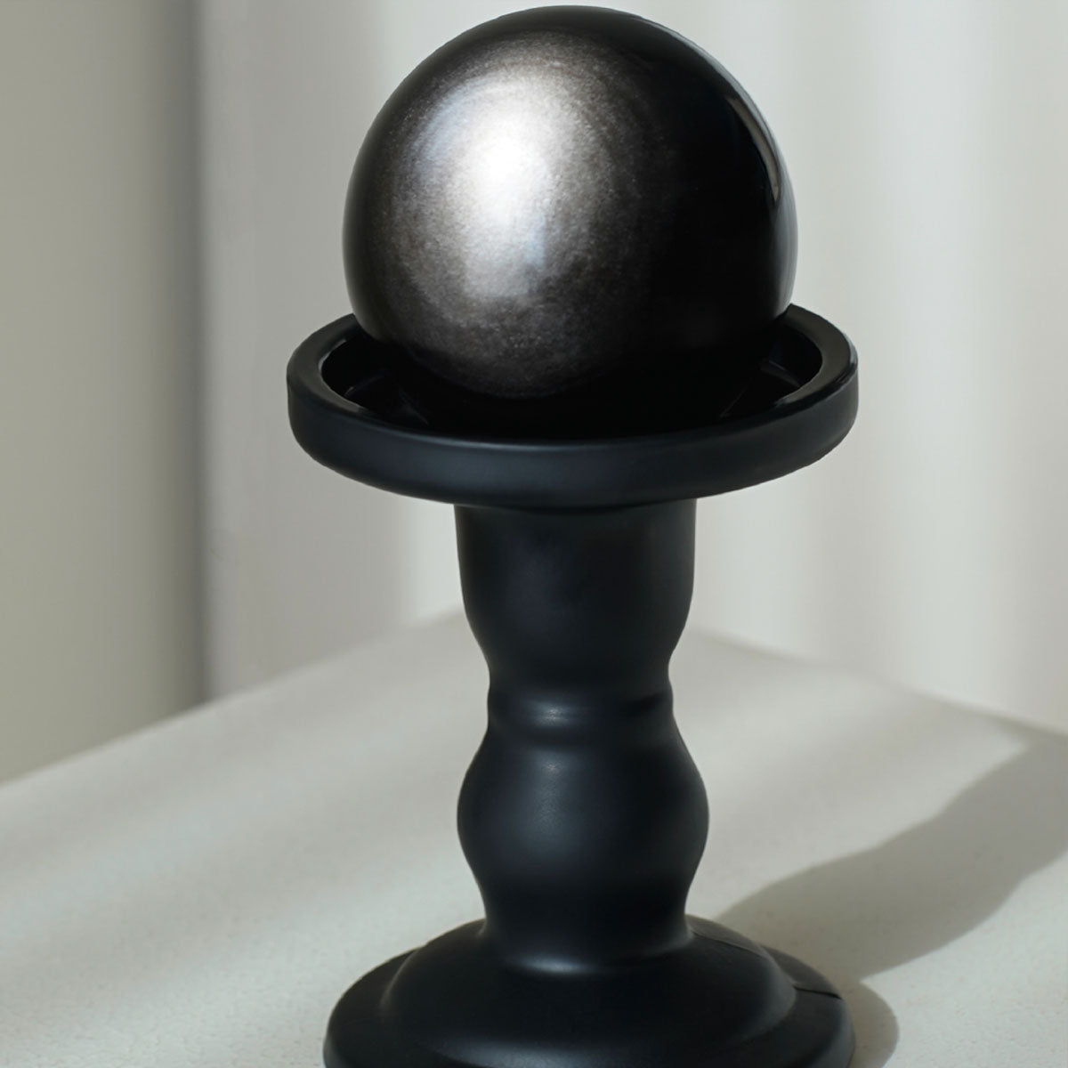 Obsidian Balance Sculpture