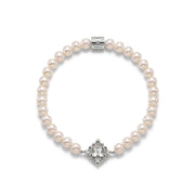 Sterling Silver Pearl Crest Bracelet