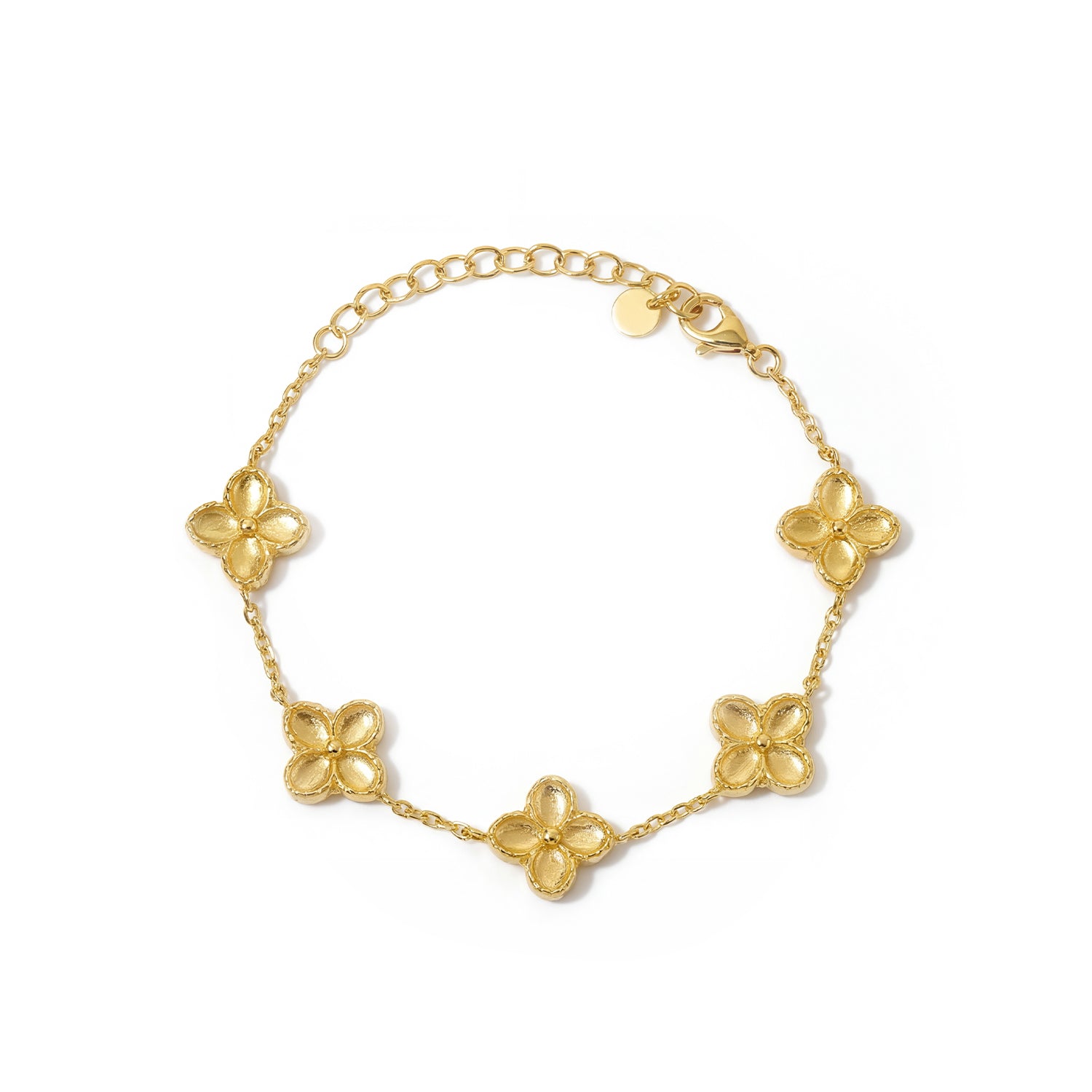Golden Bloom Floral Bracelet