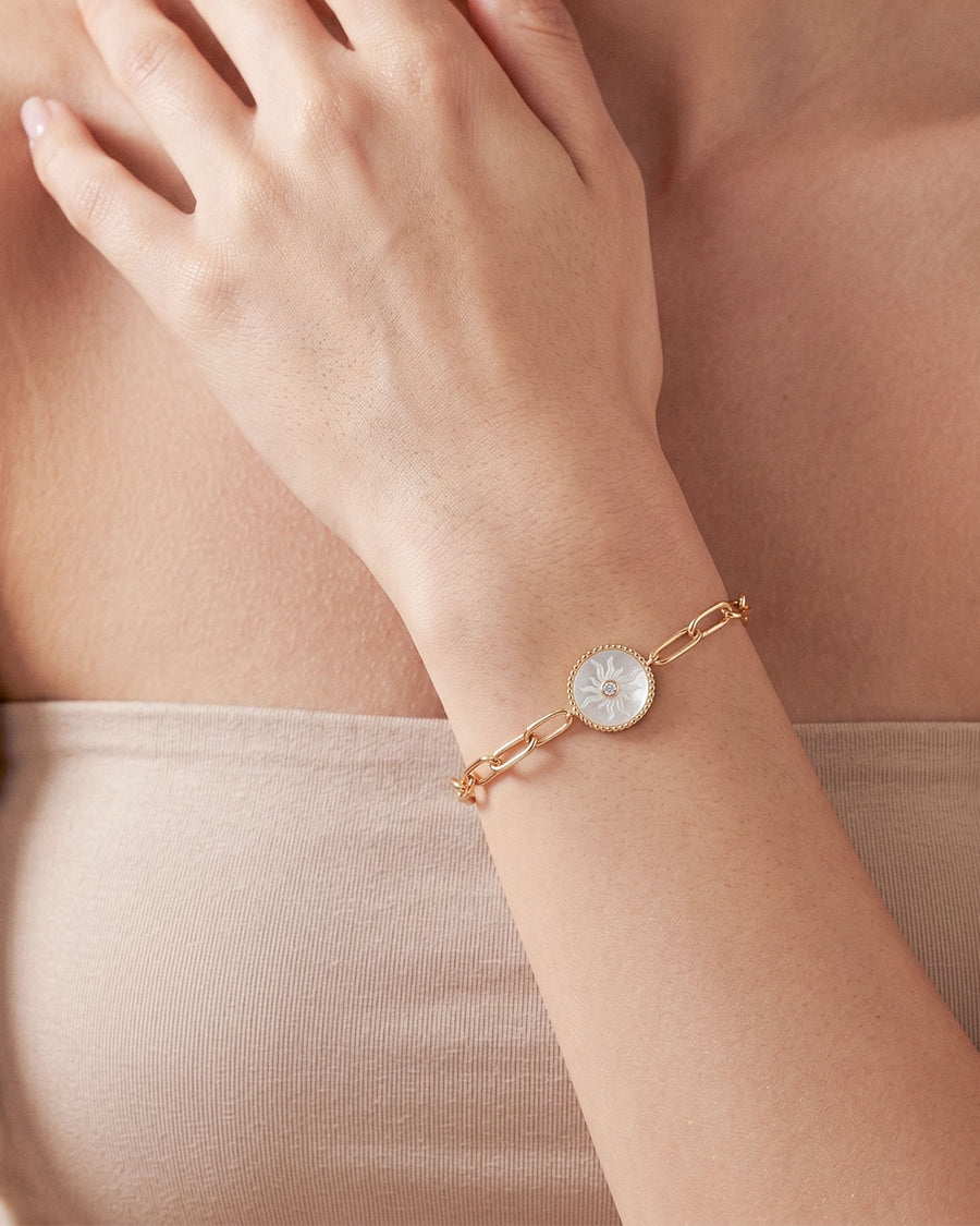 Sun Medallion Chain Bracelet