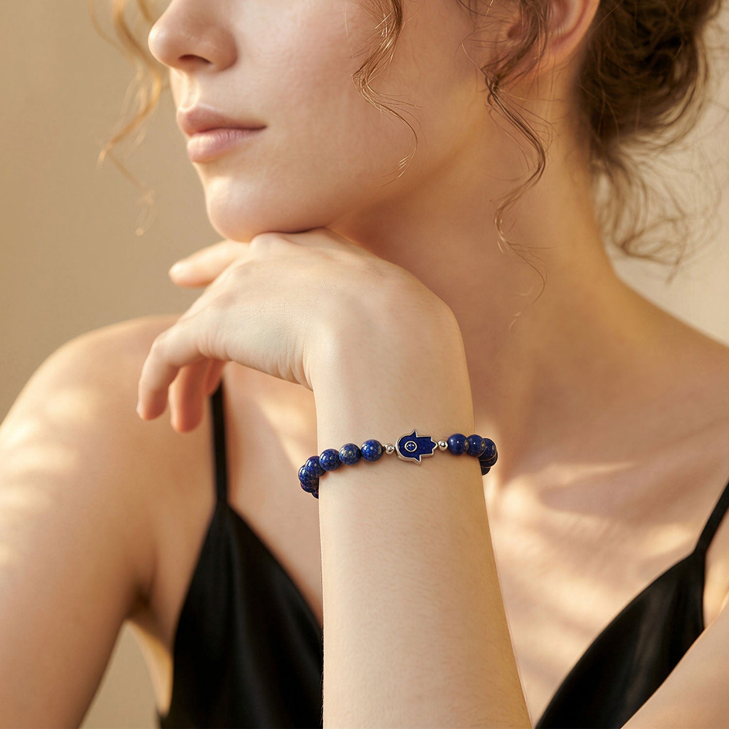 Lapis Lazuli Hamsa Bracelet