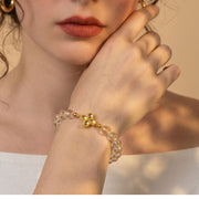 Lemon Citrine Lucky clover Bracelet