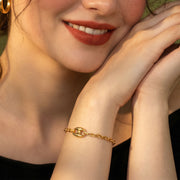 Gold Plated Signature Chain Bracelet