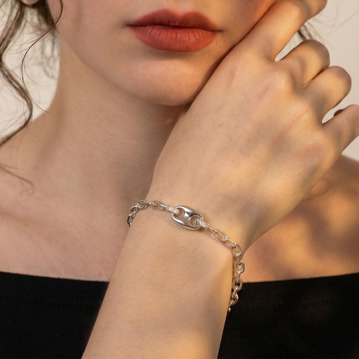 Sterling Silver Signature Chain Bracelet