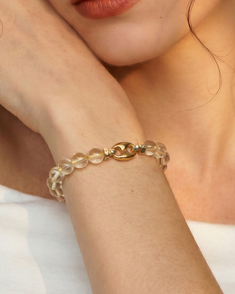 Lemon Citrine Lucky Symbol Bracelet