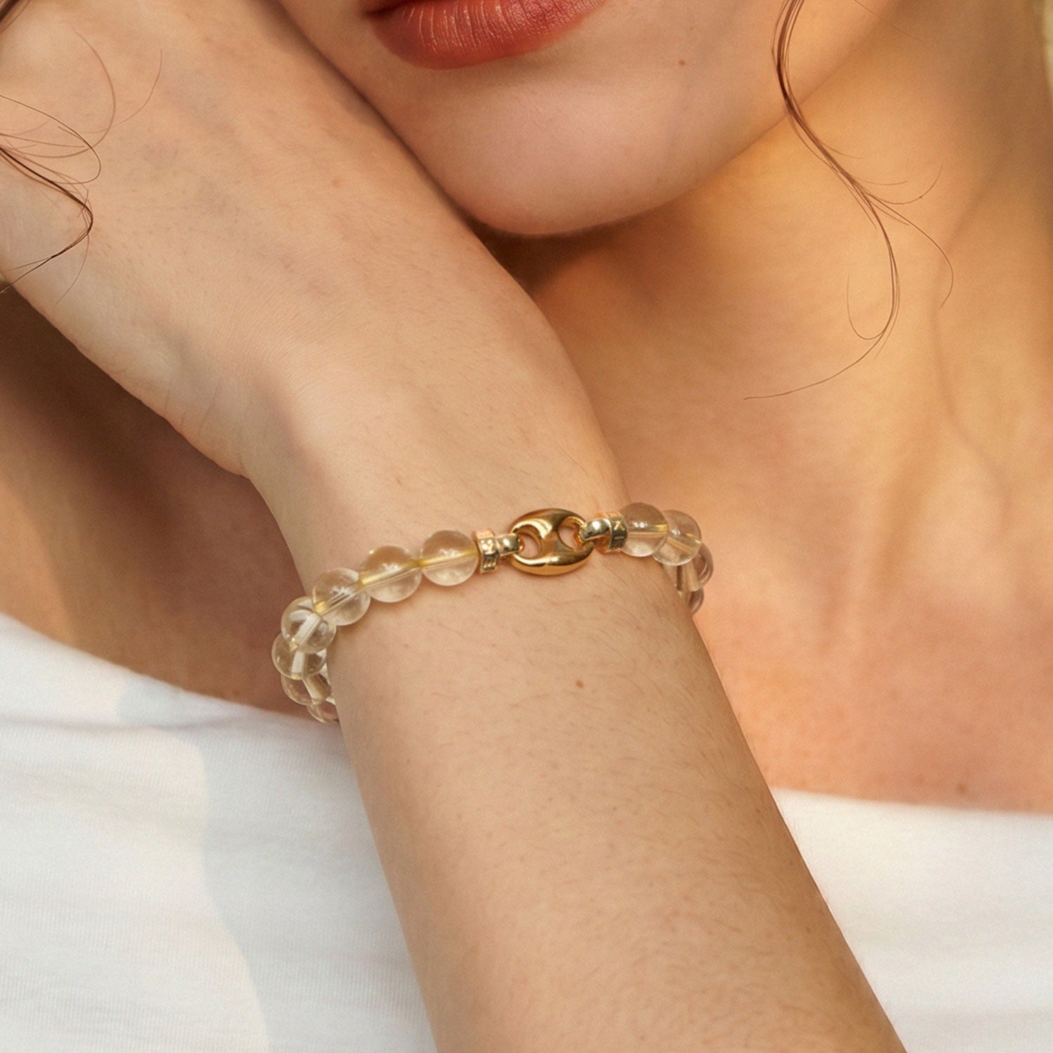 Lemon Citrine Lucky Symbol Bracelet