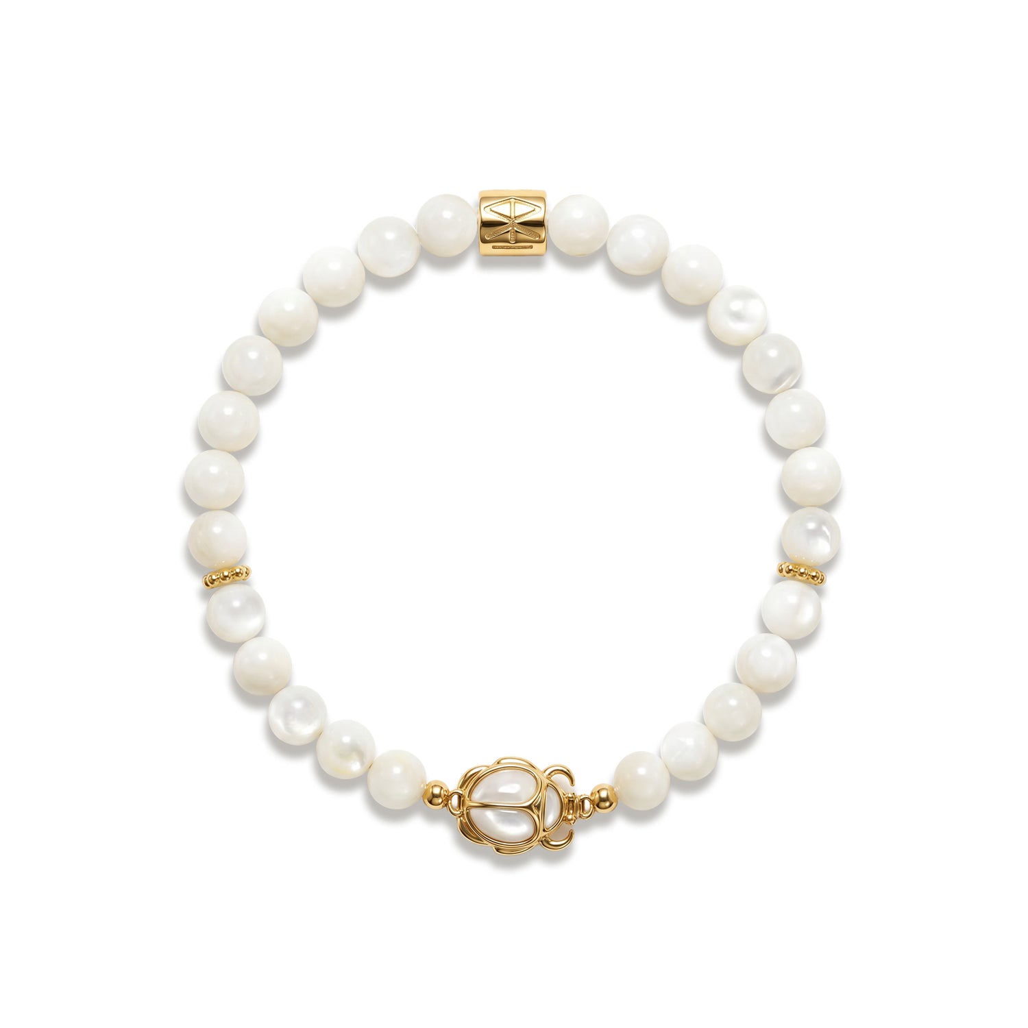 Mother of Pearl Scarab Bracelet