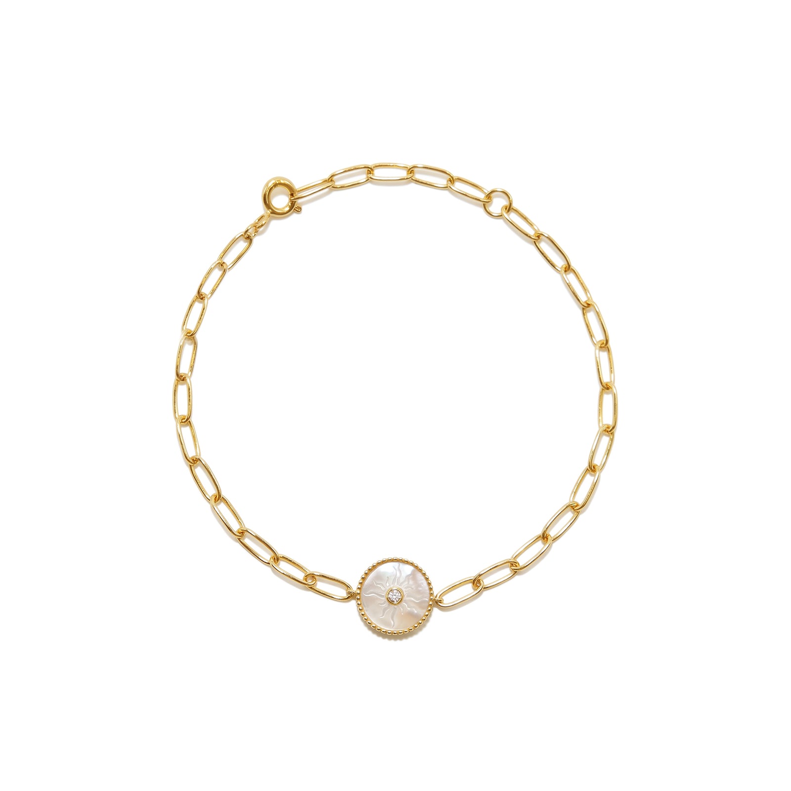 Sun Medallion Chain Bracelet