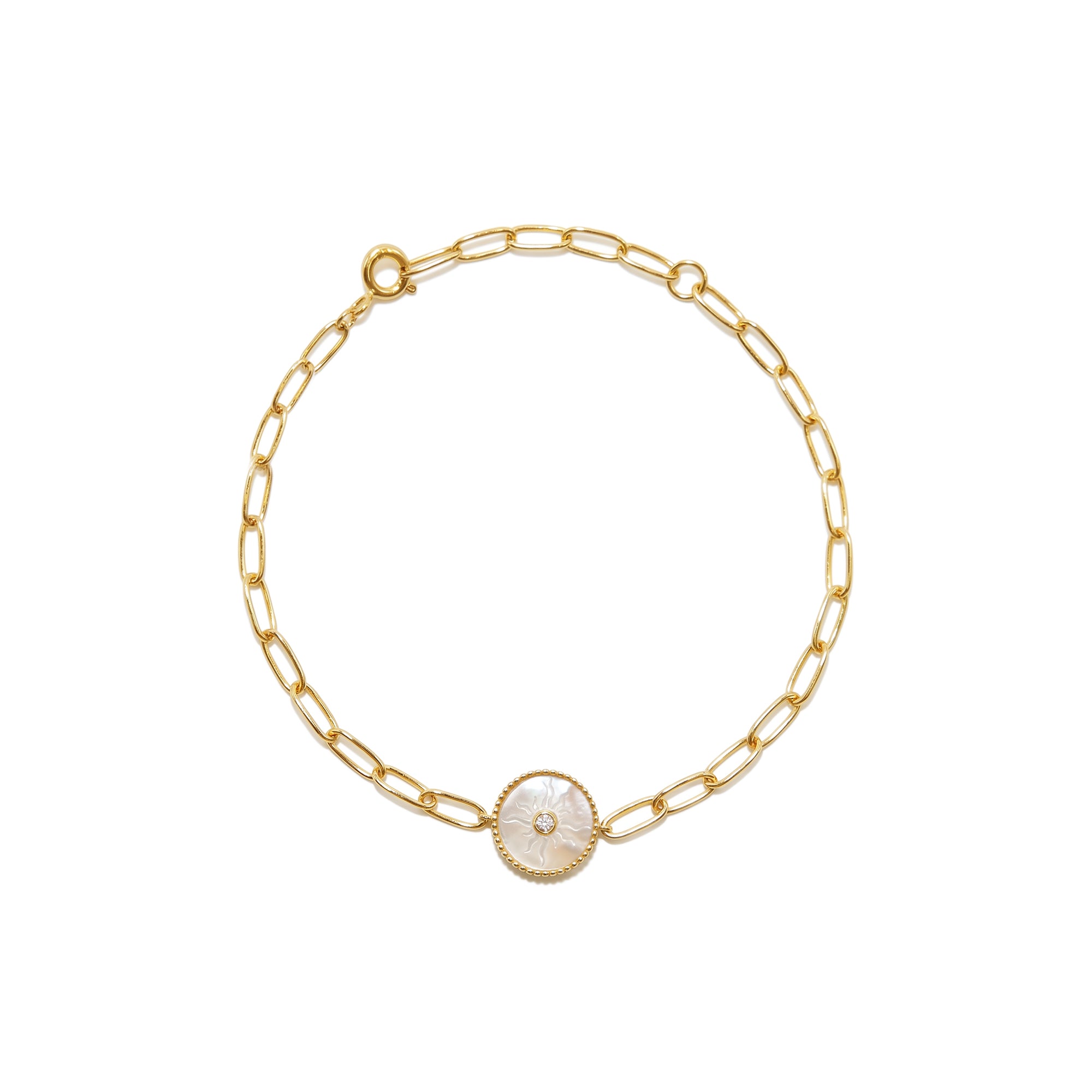 Sun Medallion Chain Bracelet