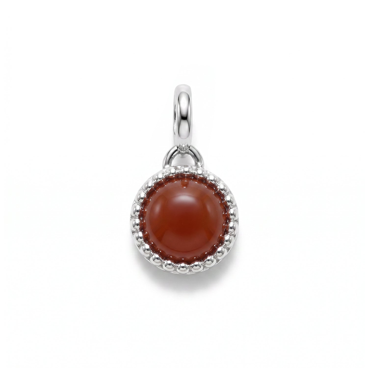 Red Agate Charm Pendant