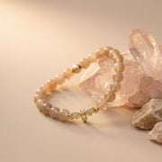 Peach Moonstone Bee Bracelet
