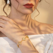 Golden Bloom Floral Bracelet