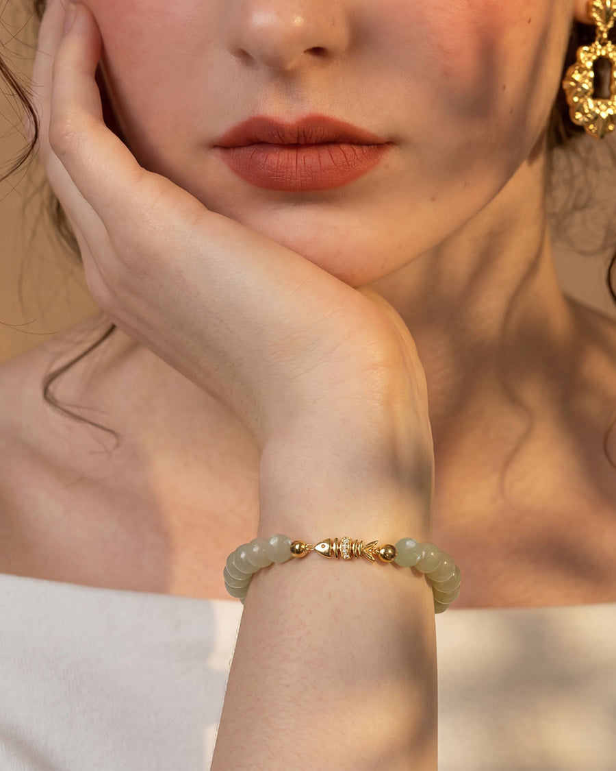Jade Fishbone Bracelet