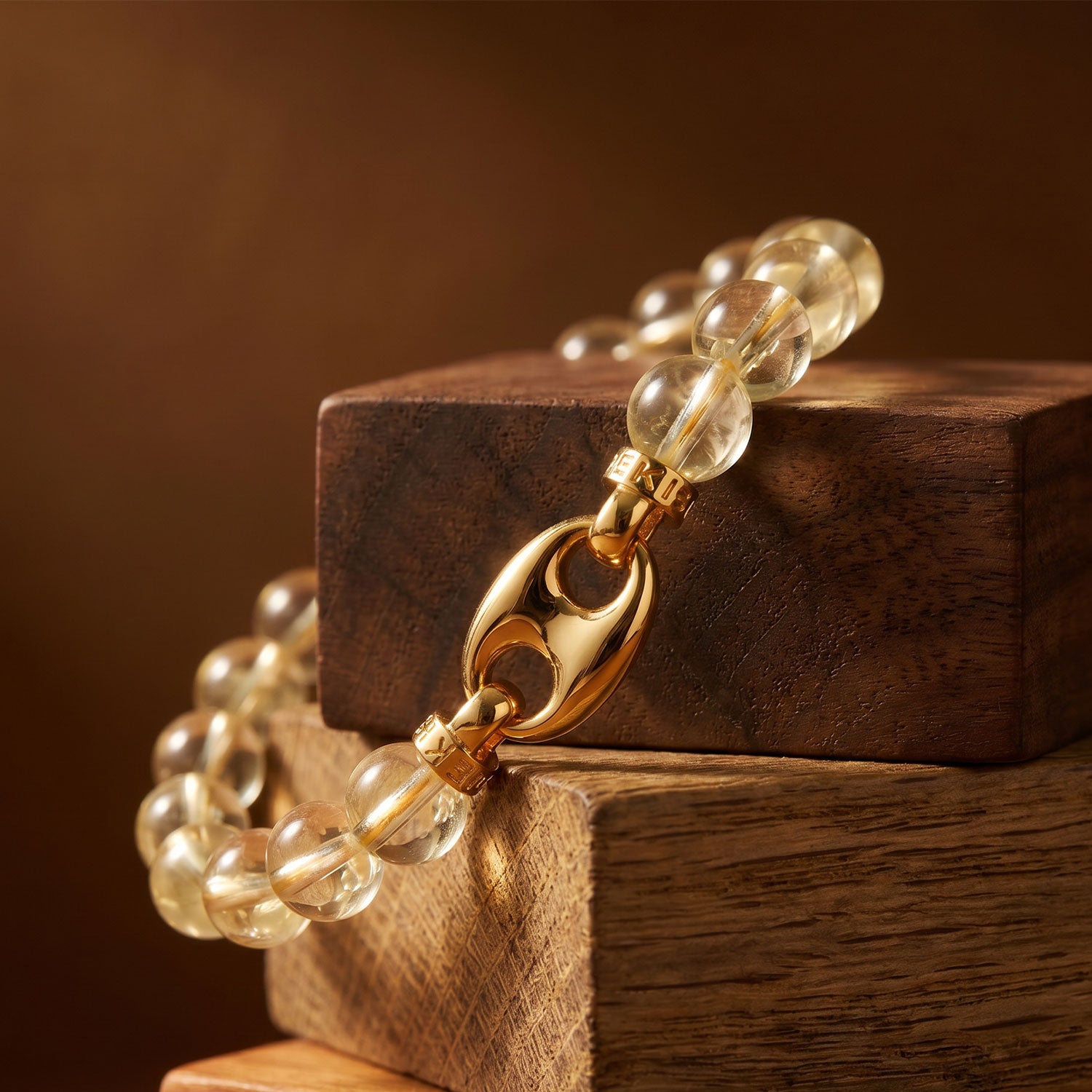 Lemon Citrine Lucky Symbol Bracelet