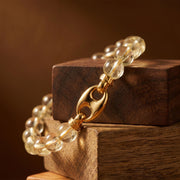 Lemon Citrine Lucky Symbol Bracelet