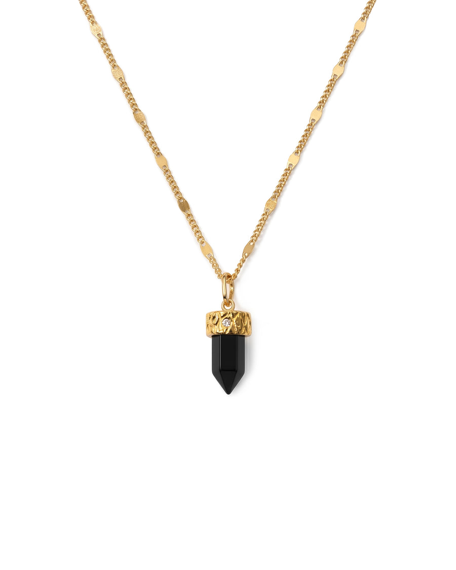 Obsidian Pendant Necklace