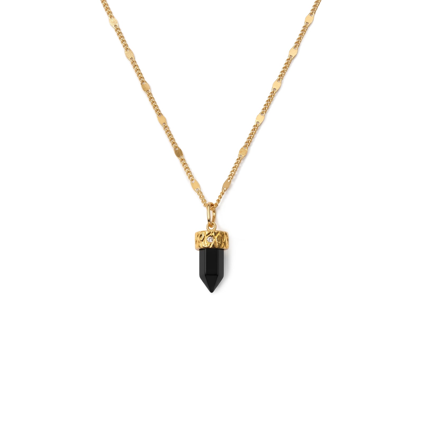Obsidian Pendant Necklace