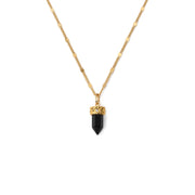 Obsidian Pendant Necklace