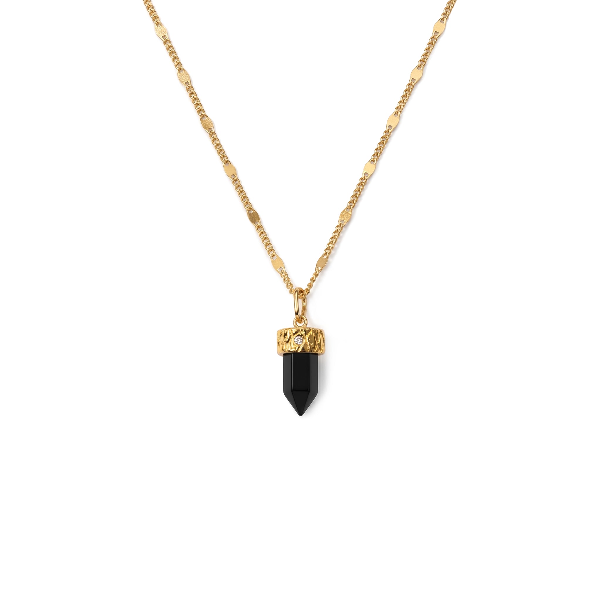 Obsidian Pendant Necklace